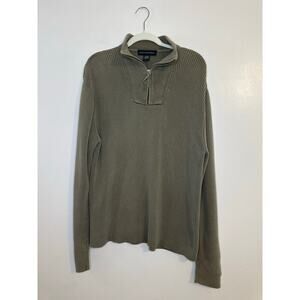 Vintage Y2K 90s Banana Republic Mens Half Zip Granpacore Preppy Sweater Large